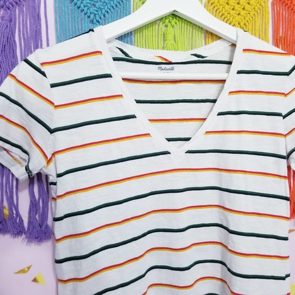 Madewell Tops - Madewell Stripe V-Neck Tee